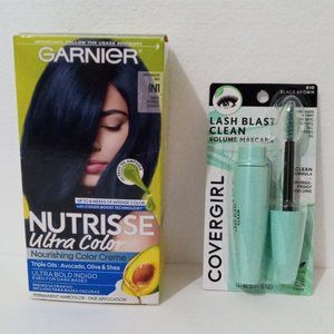 🟠 $10.00 GARNIER NUTRISSE #IN1 & COVERGIRL LASH BLAST CLEAN # 810 BLACK BROWN